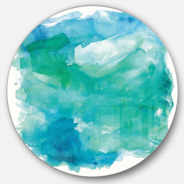 Sea Glass - Cottage Round Metal Wall Art